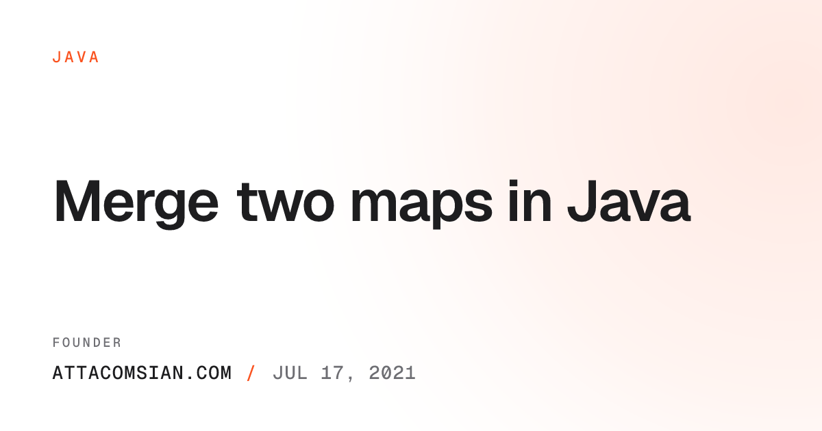 How to merge two maps in Java