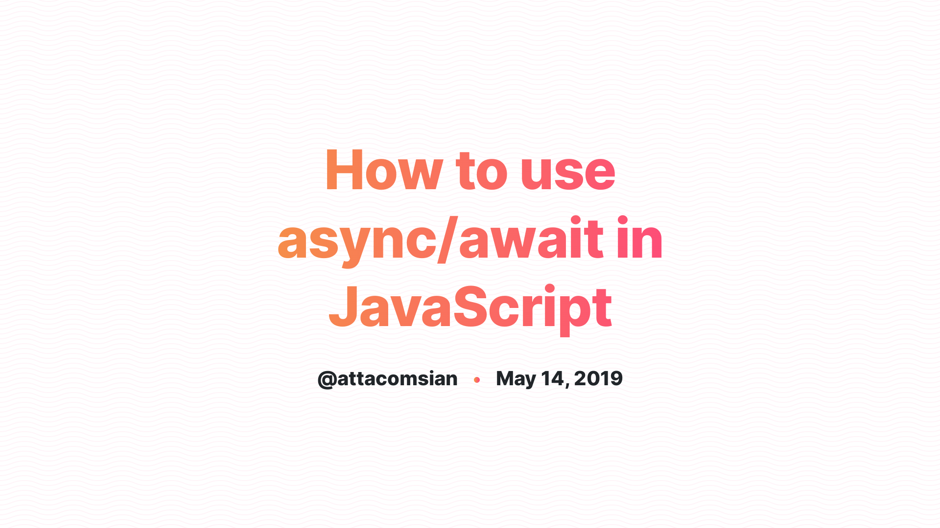async await javascript