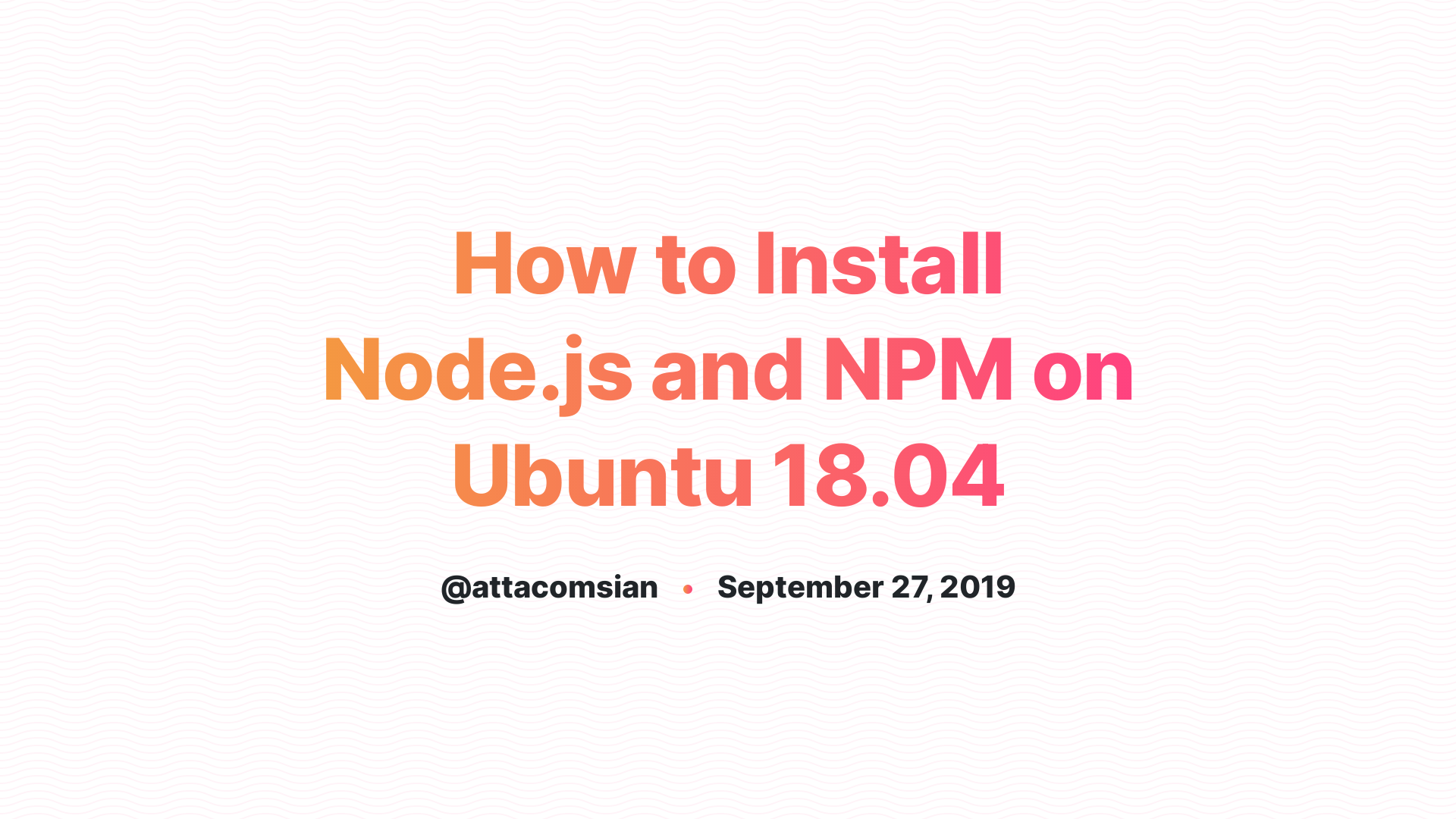 Как переустановить npm ubuntu