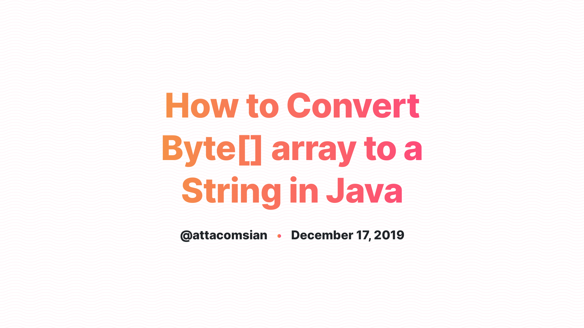 byte to string