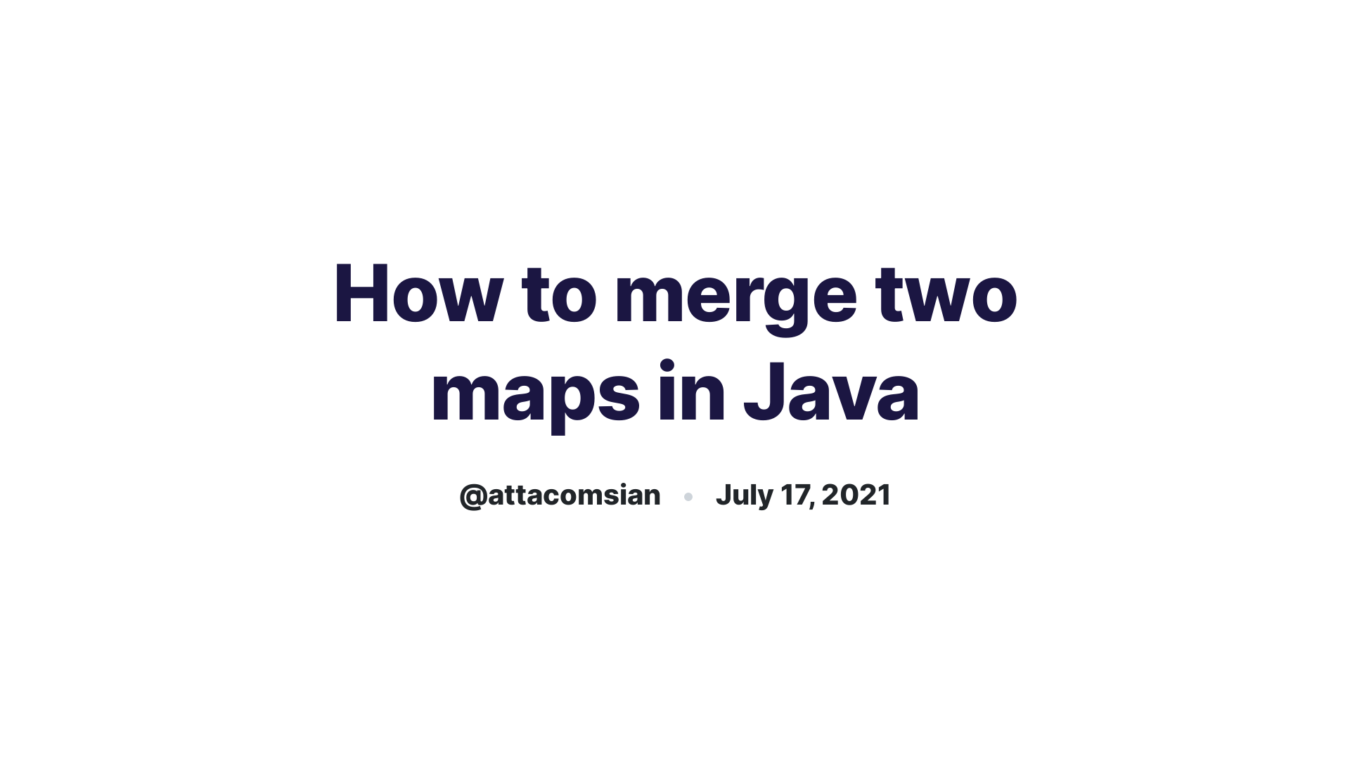 Java Merge Maps 