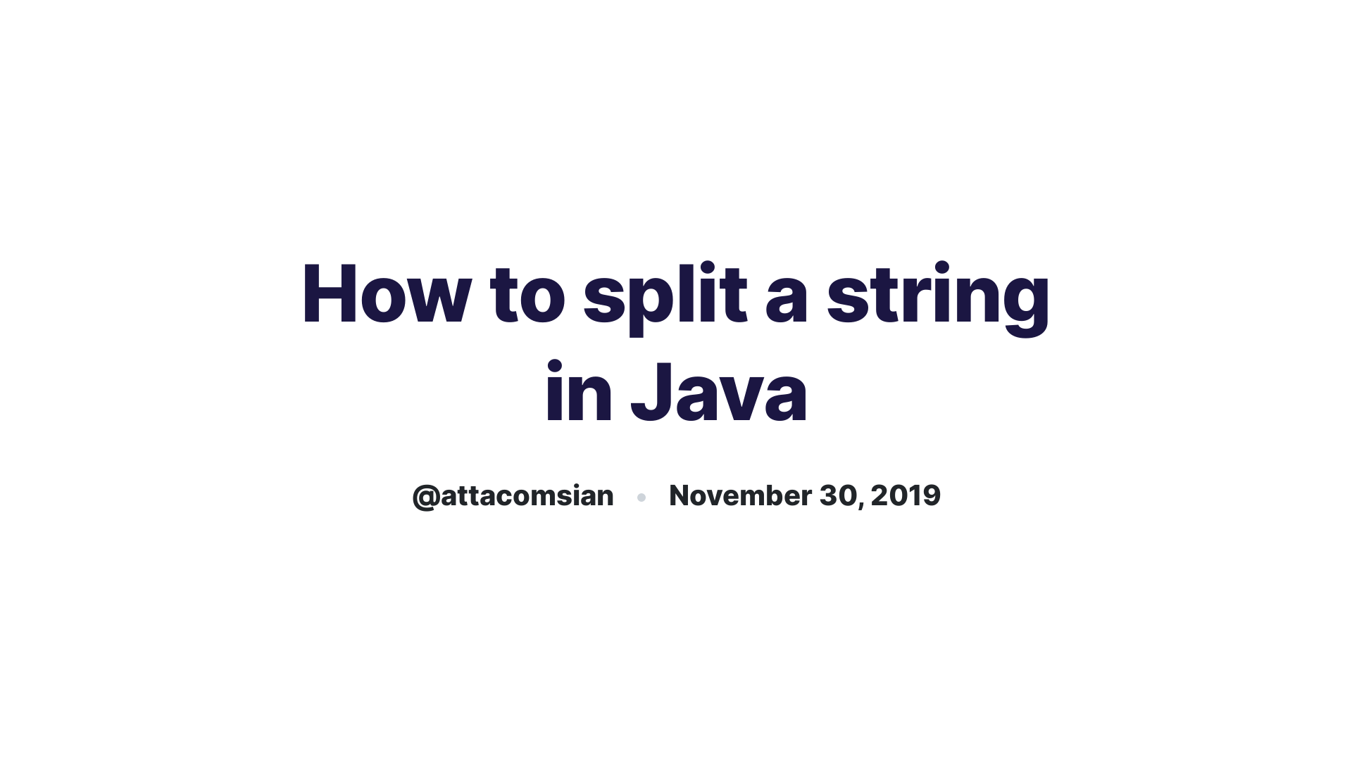 java string split method