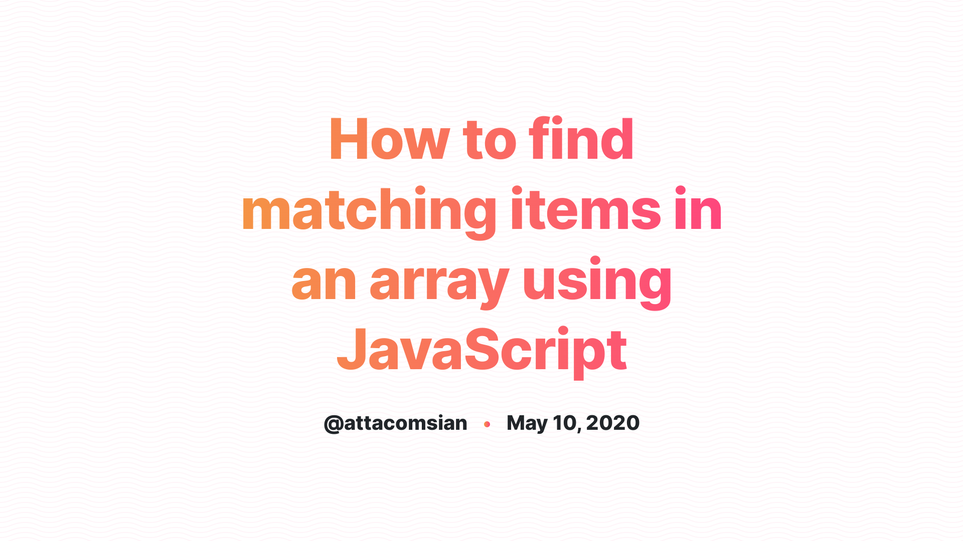 array find js