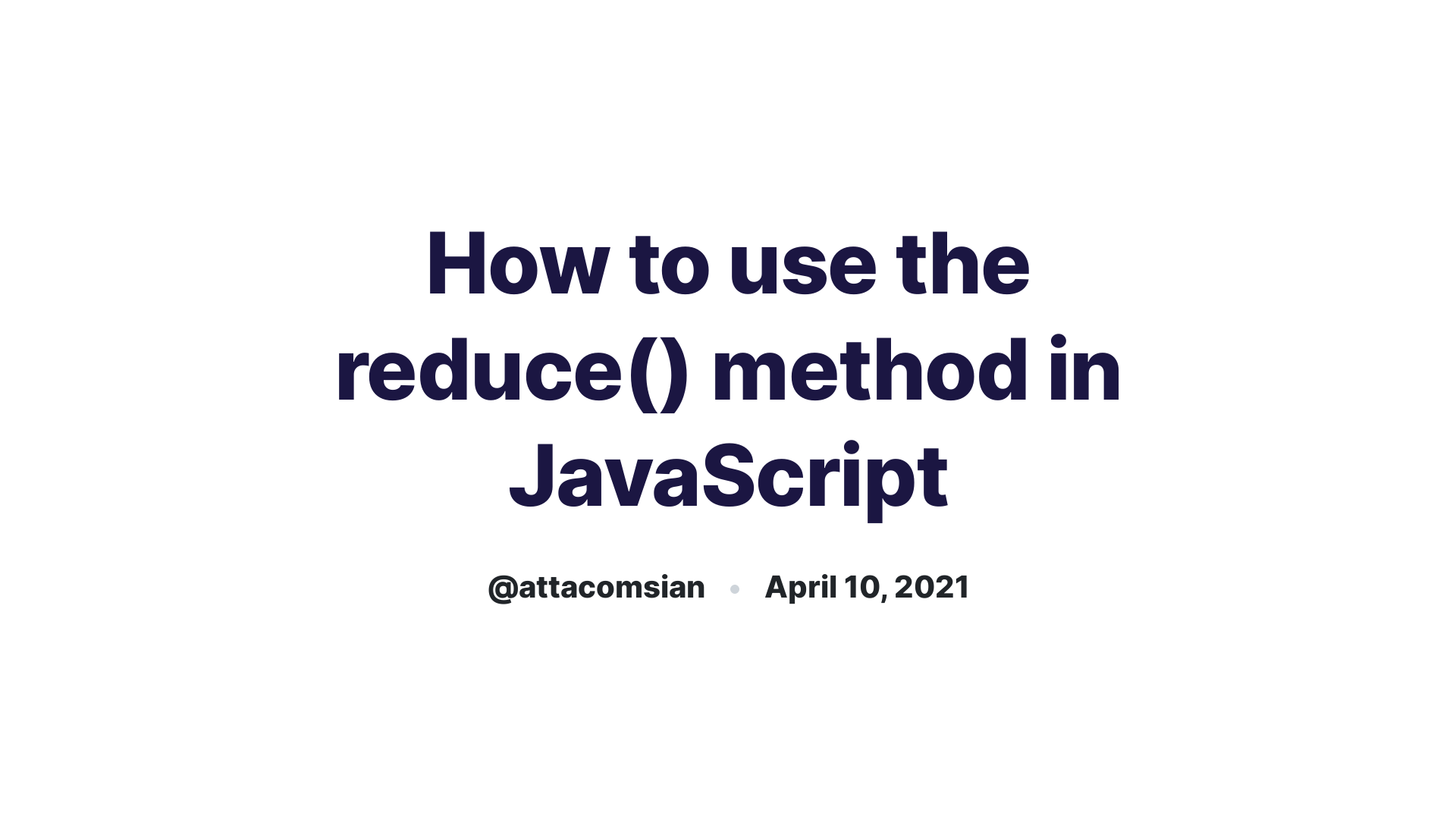 write the method for reduce