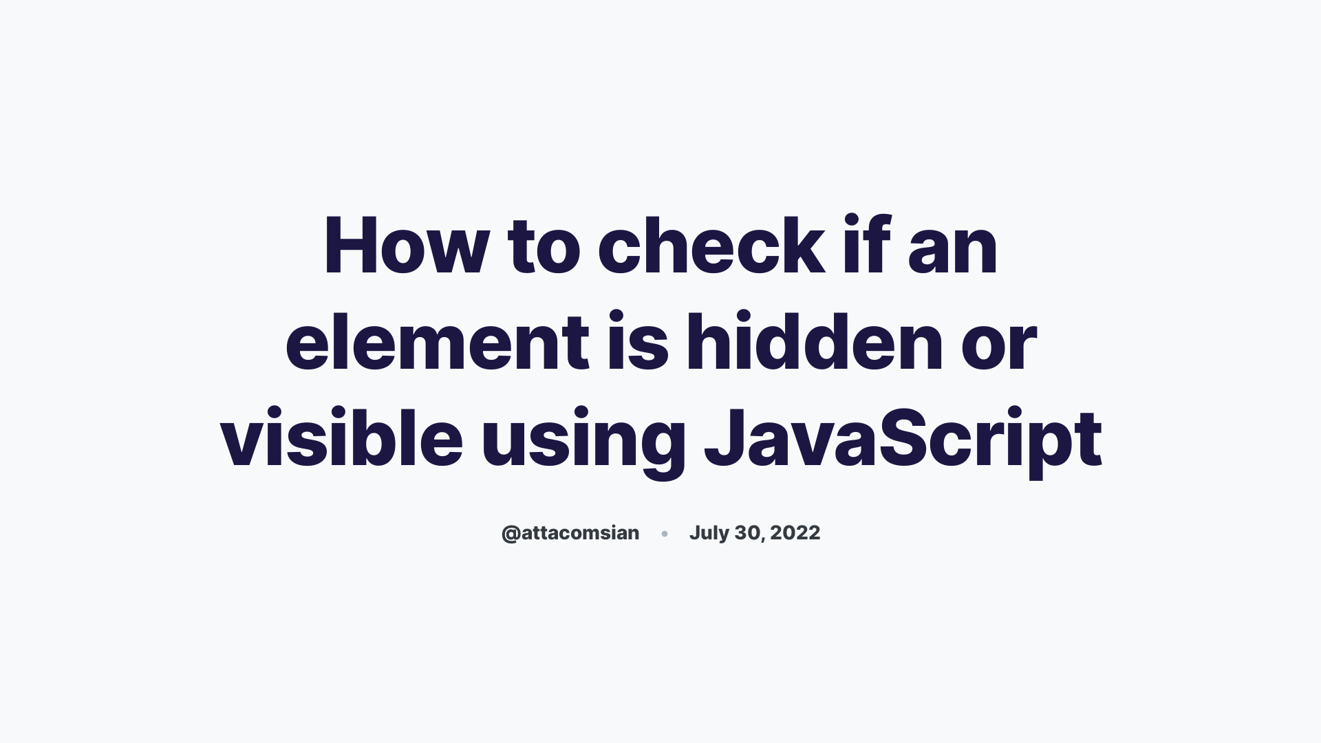 Javascript Check Element Type