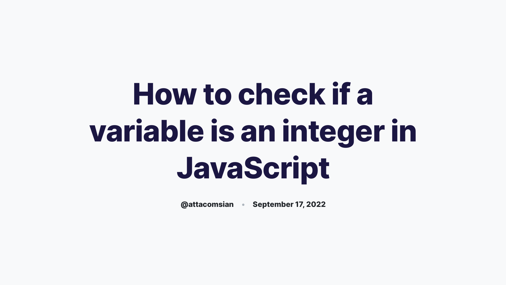 Php Test If Variable Is Integer