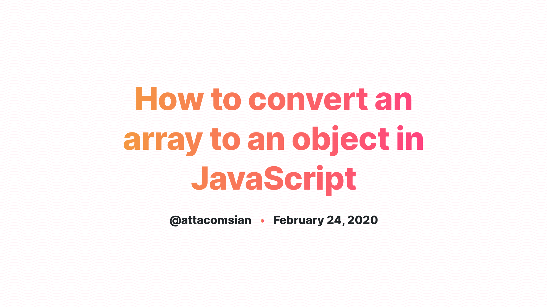 32 Create An Array Of Objects Javascript