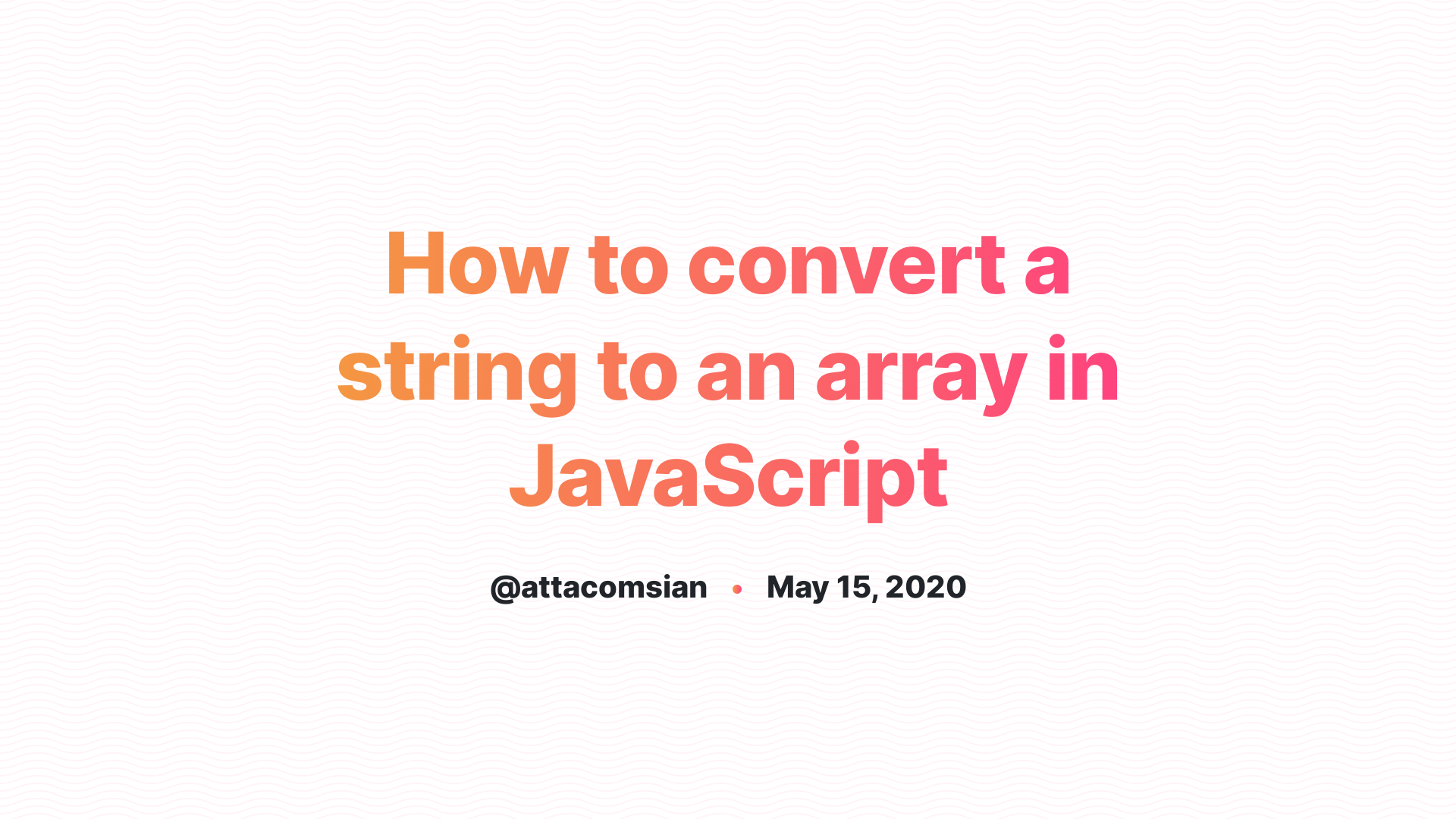 23 Transform Array To String Javascript