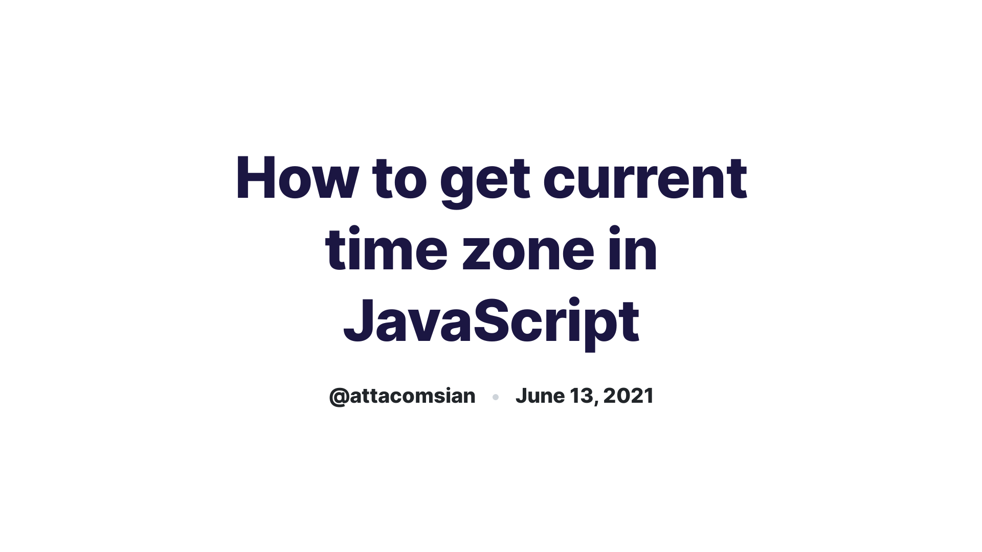 Javascript Get Current Time Utc