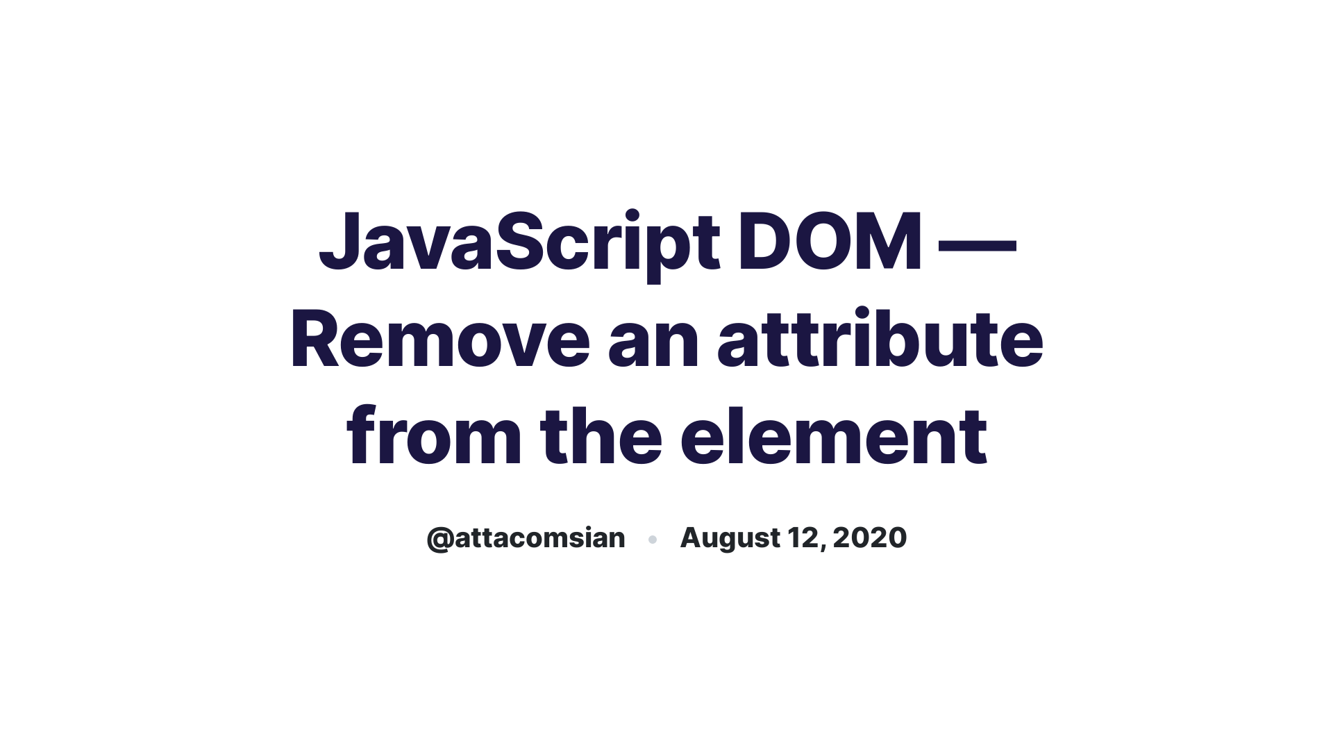 how-to-remove-an-attribute-from-the-element-using-javascript