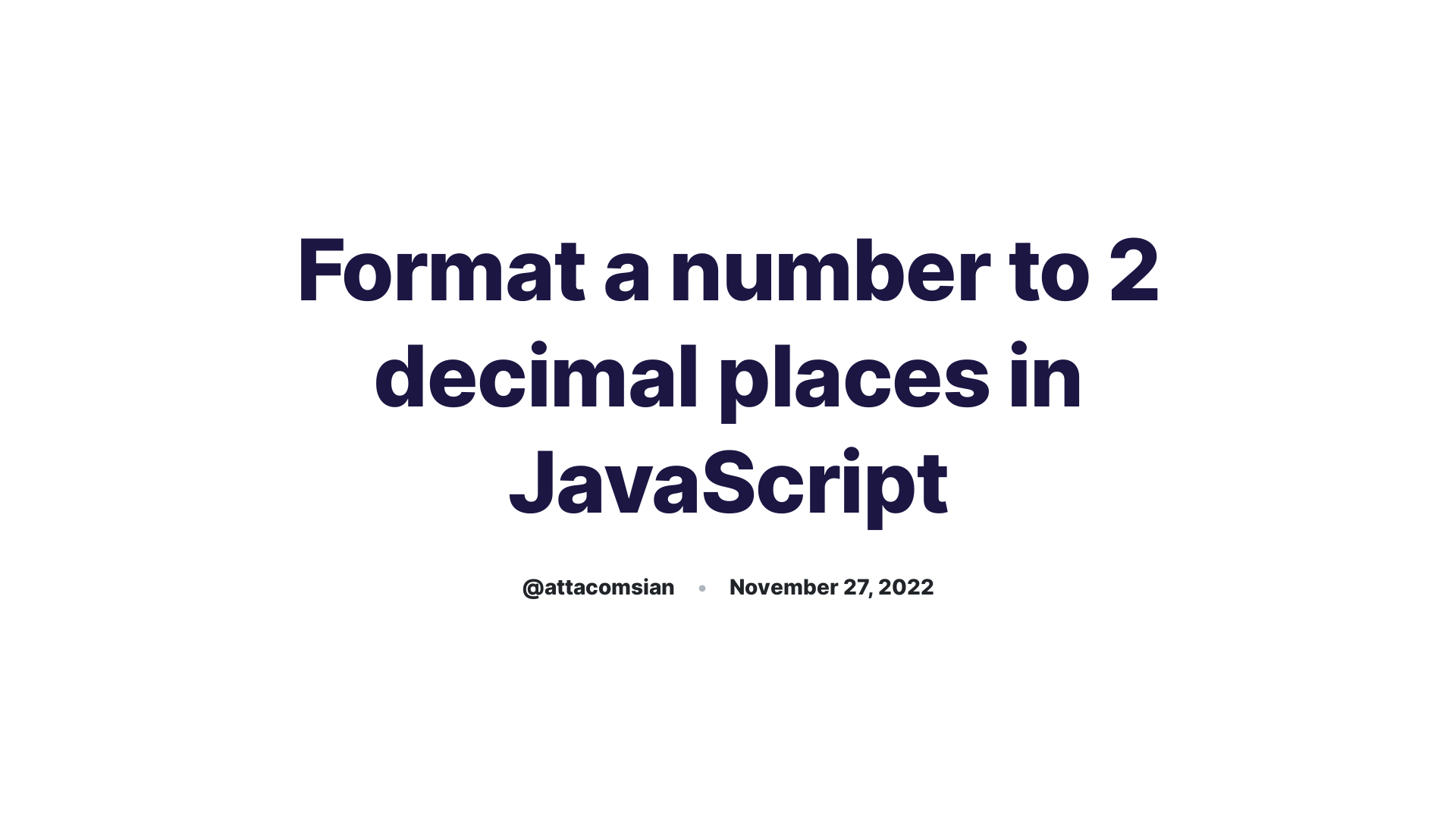 javascript format numbers 2 decimal places