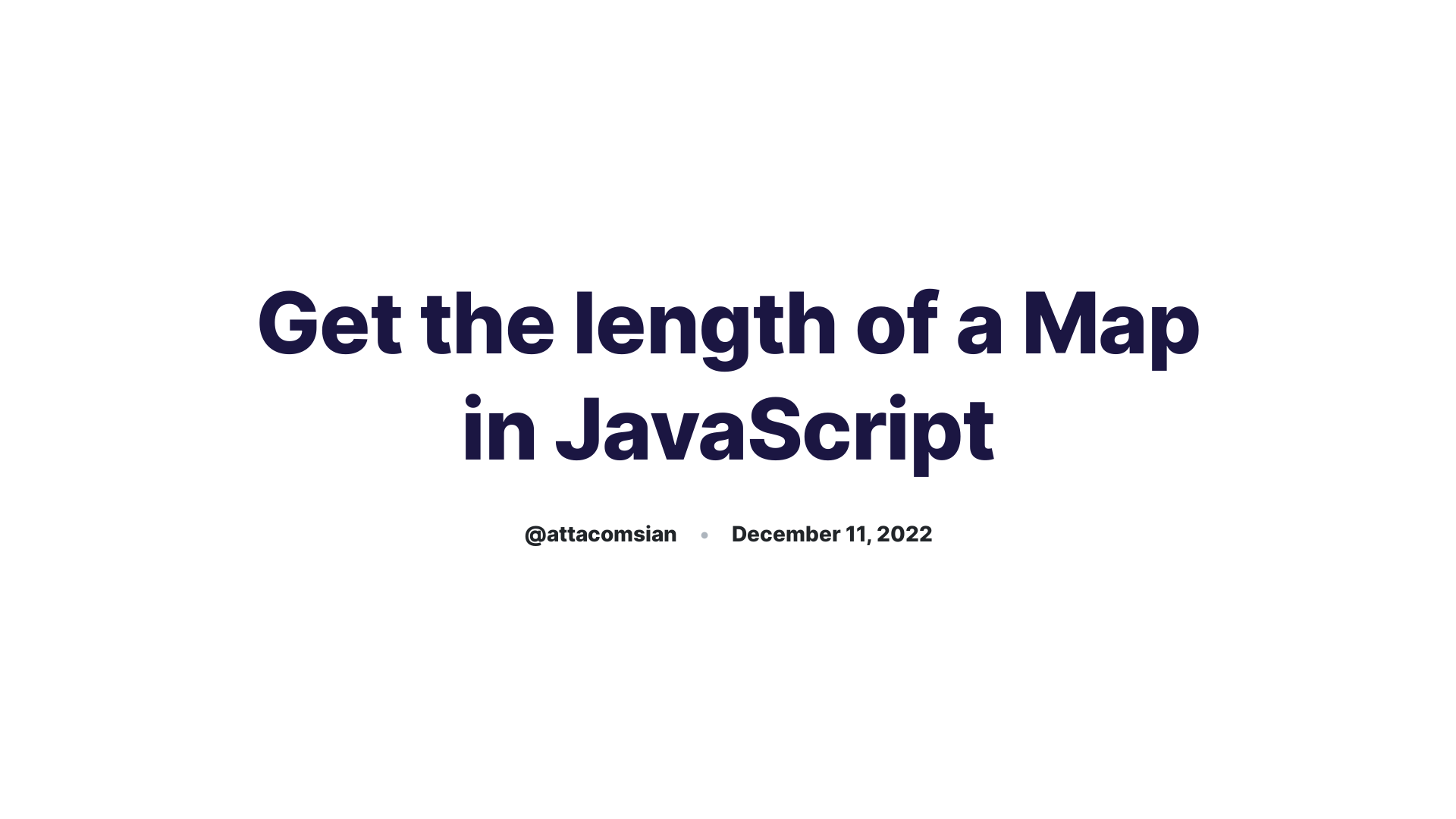 Javascript Map Get Length 
