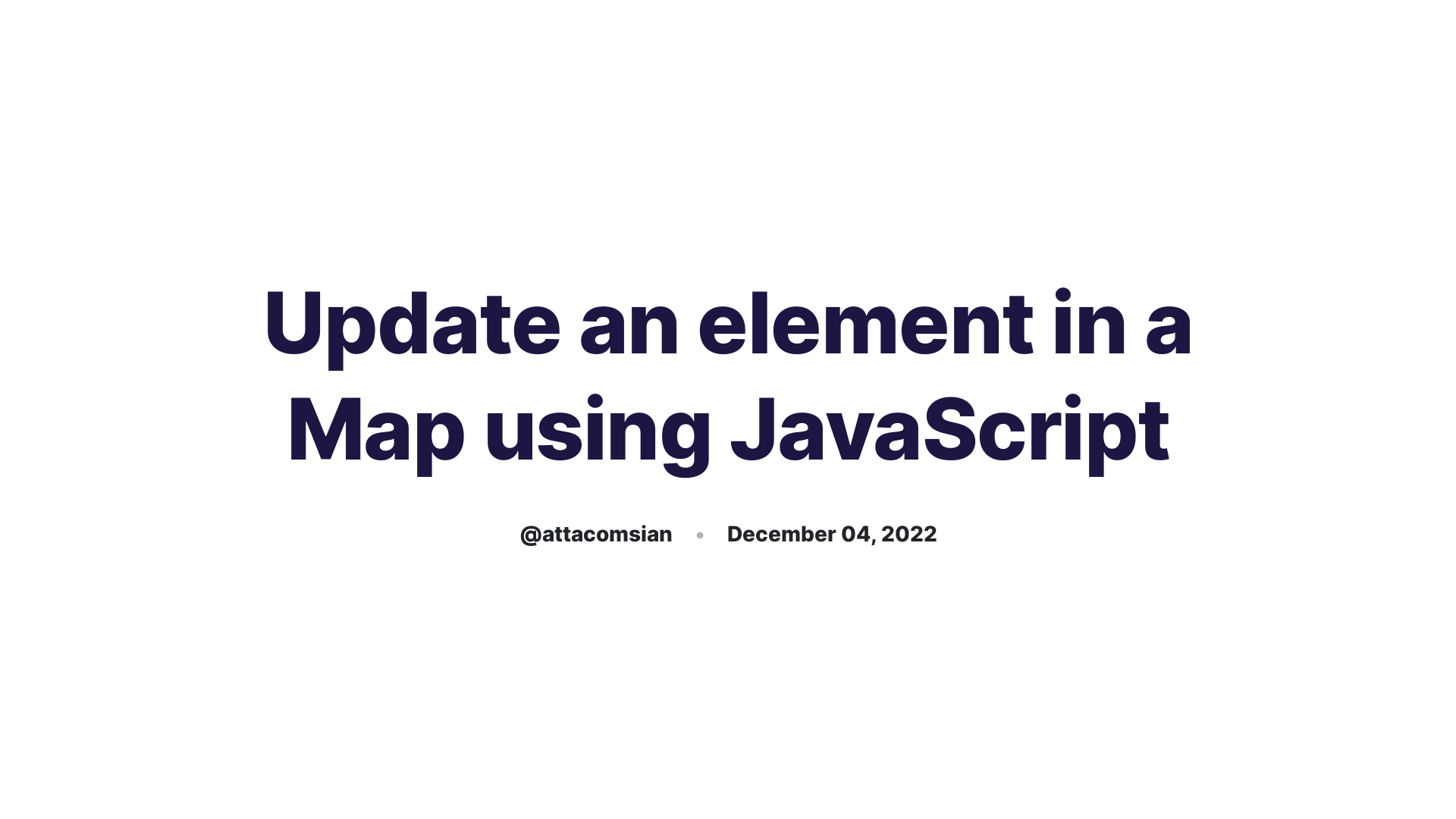 Javascript Map Update Element 