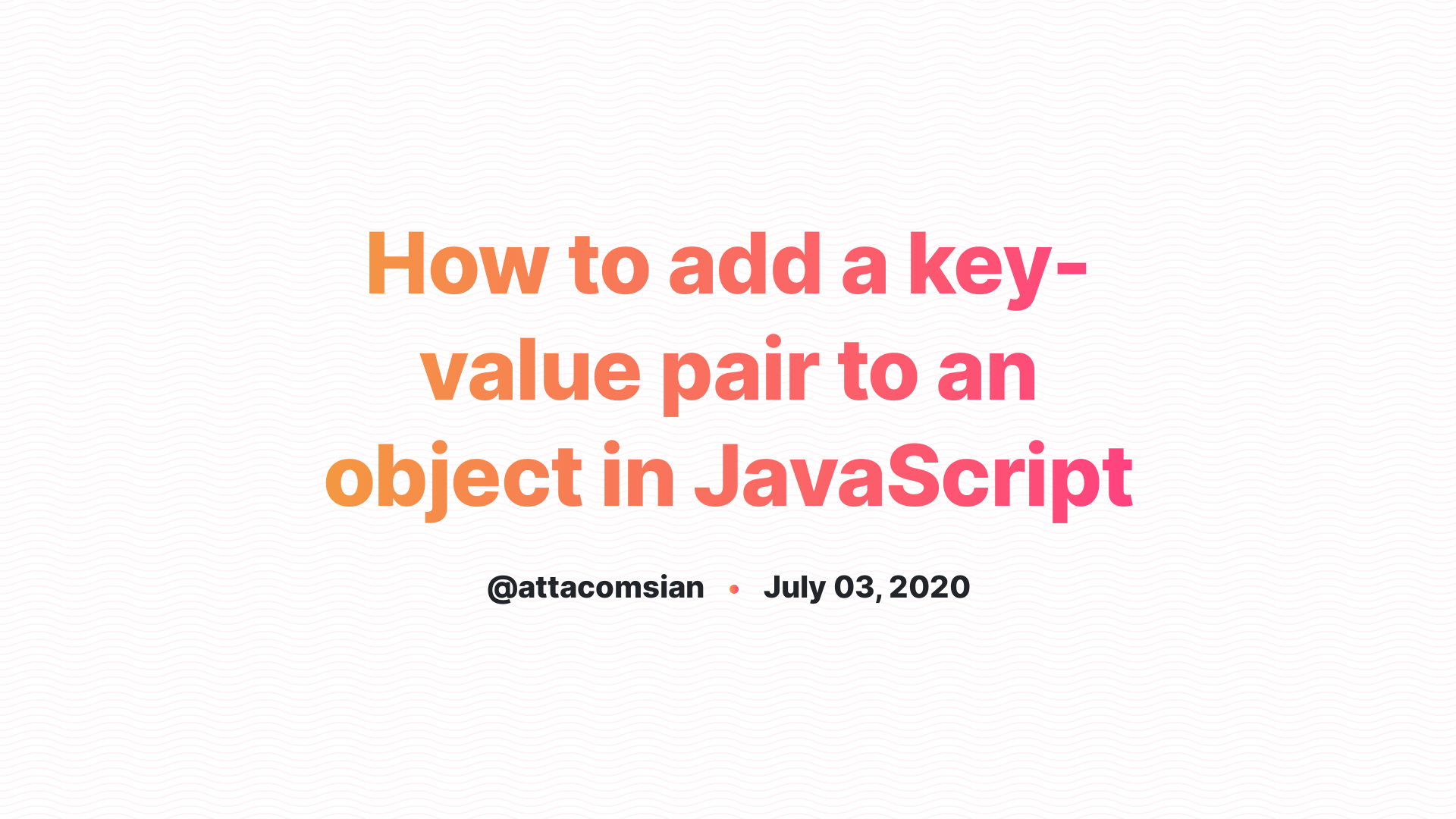 20 Add Object To Object Javascript