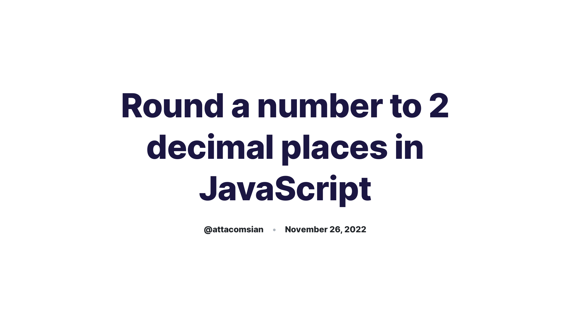 Number To Two Decimal Places Javascript