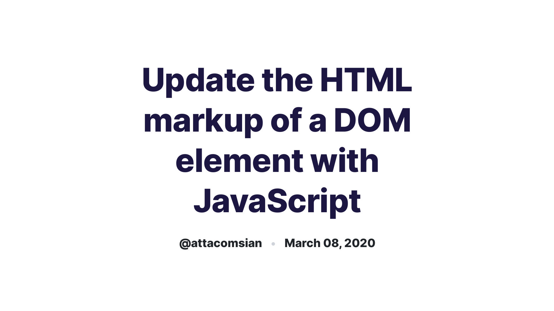 update html list javascript