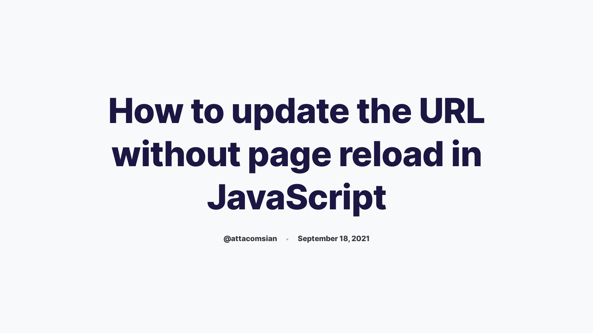 how-to-update-the-url-without-page-reload-in-javascript